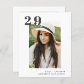 Budget Abschluss 2 Foto Modern 2023 Einfache Karte (Vorne/Hinten)