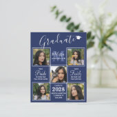 Budget Abschluss 5 Foto Collage Graduate Blue (Stehend Vorderseite)