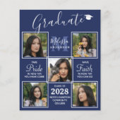Budget Abschluss 5 Foto Collage Graduate Blue (Vorderseite)