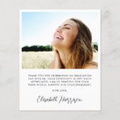 Budget Abschluss Arch Foto Vielen Dank (Rückseite)