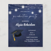 Budget Abschluss Chalkboard Party Blue (Vorderseite)