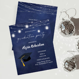 Budget Abschluss Chalkboard Party Blue
