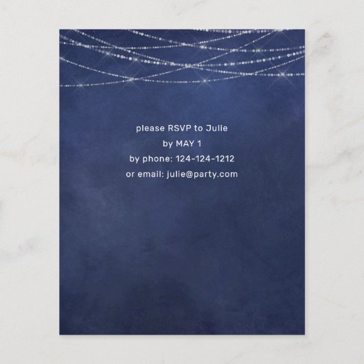 Budget Abschluss Chalkboard Party Blue Flyer (Hinten)