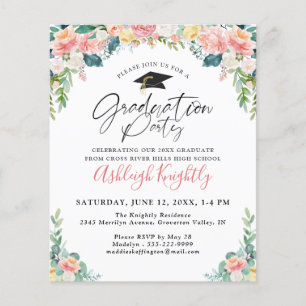 Budget Abschluss Eleganrosa Blumenschrift