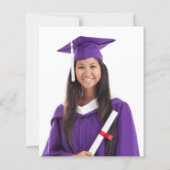 Budget Abschluss Foto Lila Silver Agate Einladung (Rückseite)