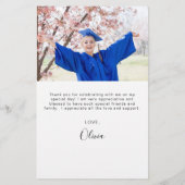 Budget Abschluss Foto Minimalistisch Danke Karten (Rückseite)