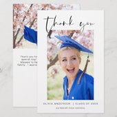 Budget Abschluss Foto Minimalistisch Danke Karten (Vorne/Hinten)