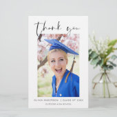 Budget Abschluss Foto Minimalistisch Danke Karten (Stehend Vorderseite)