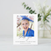 Budget Abschluss Foto Minimalistisch Danke Karten (Stehend Vorderseite)