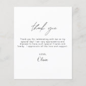 Budget Abschluss Foto Minimalistisch Danke Karten (Rückseite)