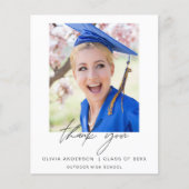 Budget Abschluss Foto Minimalistisch Danke Karten (Vorderseite)