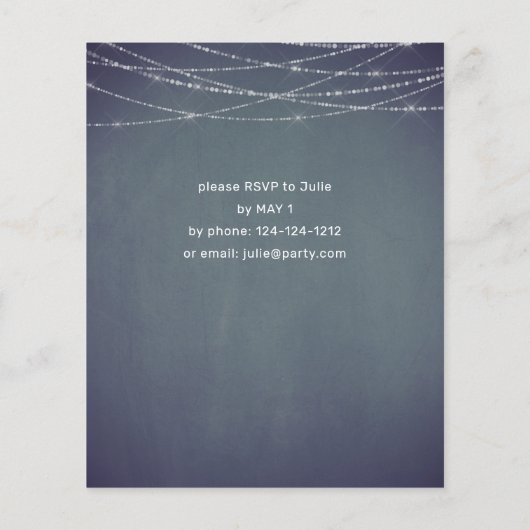 Budget Abschluss Hat Chalkboard Party Blue Grau (Rückseite)