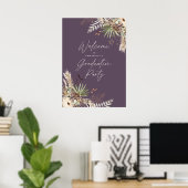 Budget Abschluss Pampas lila modern und elegant Poster (Heimbüro)