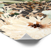 Budget Abschluss Pampas Schwarz Moderne elegant Poster (Ecke)