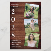 Budget Abschluss Rustic 3 Foto Ankündigung (Vorderseite)