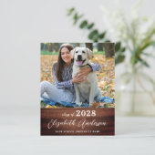 Budget Abschluss Rustic Simple Foto Einladung (Stehend Vorderseite)