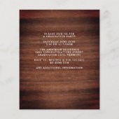 Budget Abschluss Rustic Simple Foto Einladung (Rückseite)