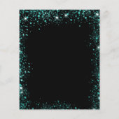 Budget Abschluss schwarz grün aquamarin Glitzer (Rückseite)