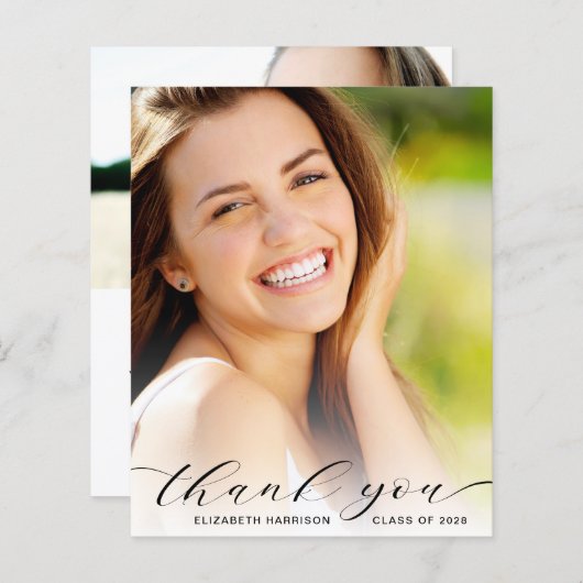 Budget Abschluss Vielen Dank für Ihr Foto (Vorne/Hinten)