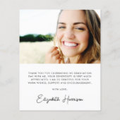 Budget Abschluss Vielen Dank für Ihr Foto (Rückseite)