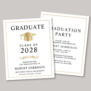 Budget-Abschlussfeier-Einladung für das College