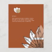 BUDGET Abstrakt Terracotta Pampas Grass Wedding Flyer (Hinten)