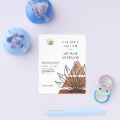 BUDGET Abstrakt Terracotta Pampas Grass Wedding Flyer (Einzeln)