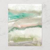 Budget Abstrakte grüne Aquarellschule (Rückseite)