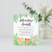 Budget Adventure erwartet Animals Baby Shower Einl (Stehend Vorderseite)