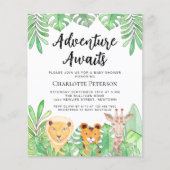 Budget Adventure erwartet Animals Baby Shower Einl (Vorderseite)