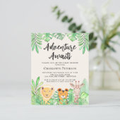 Budget Adventure erwartet Animals Baby Shower Einl (Stehend Vorderseite)