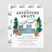 Budget Adventure erwartet Car Trees Camping Geburt (Vorne/Hinten)