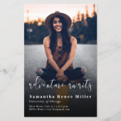 Budget Adventure Erwartet Foto Abschluss Einladung (Vorderseite)