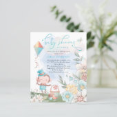 Budget Affe Baby Dusche Picnic Einladung (Stehend Vorderseite)