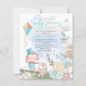 Budget Affe Baby Dusche Picnic Einladung (Vorderseite)