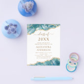 Budget Agate Abschluss 2023 Aquamarin Gold Blue Flyer (Einzeln)