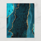 Budget Agate Aquamarin Blue Gold Script Save the D (Rückseite)