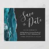 Budget Agate Aquamarin Blue Silver Dark Save the D (Vorderseite)