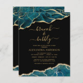 Budget Agate Aquamarin Brunch & Bubbly Brautparty (Vorne/Hinten)