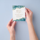 Budget Agate Aquamarin Gold Brautparty Luncheon Flyer (Gruppe)