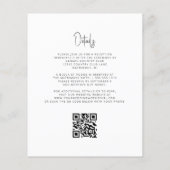 Budget Agate Black Gold QR Code Einladung Hochzeit (Rückseite)