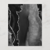 Budget Agate Black Silver Dark Save the Date (Rückseite)