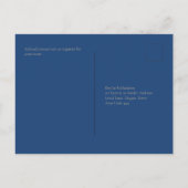 Budget Agate Blue Gold Wedding Einladung QR Code U Postkarte (Rückseite)