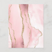 Budget Agate Blush Sage Green Hochzeit Einladung (Rückseite)