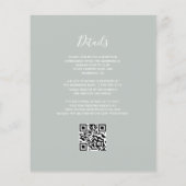 Budget Agate Blush Sage Green QR Code Hochzeit (Rückseite)