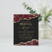 Budget Agate Burgundy Brautparty Gold (Stehend Vorderseite)