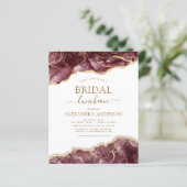 Budget Agate Burgundy Brautparty Luncheon Gold (Stehend Vorderseite)