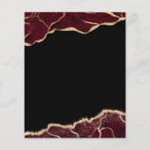 Budget Agate Burgundy Gold Brunch & Bubbly Flyer (Hinten)