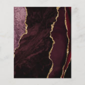 Budget Agate Burgundy Gold Script Save the Date (Rückseite)