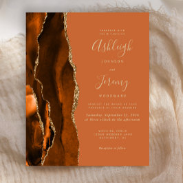 Budget Agate Burnt Orange Brown Einladung zur Hoch